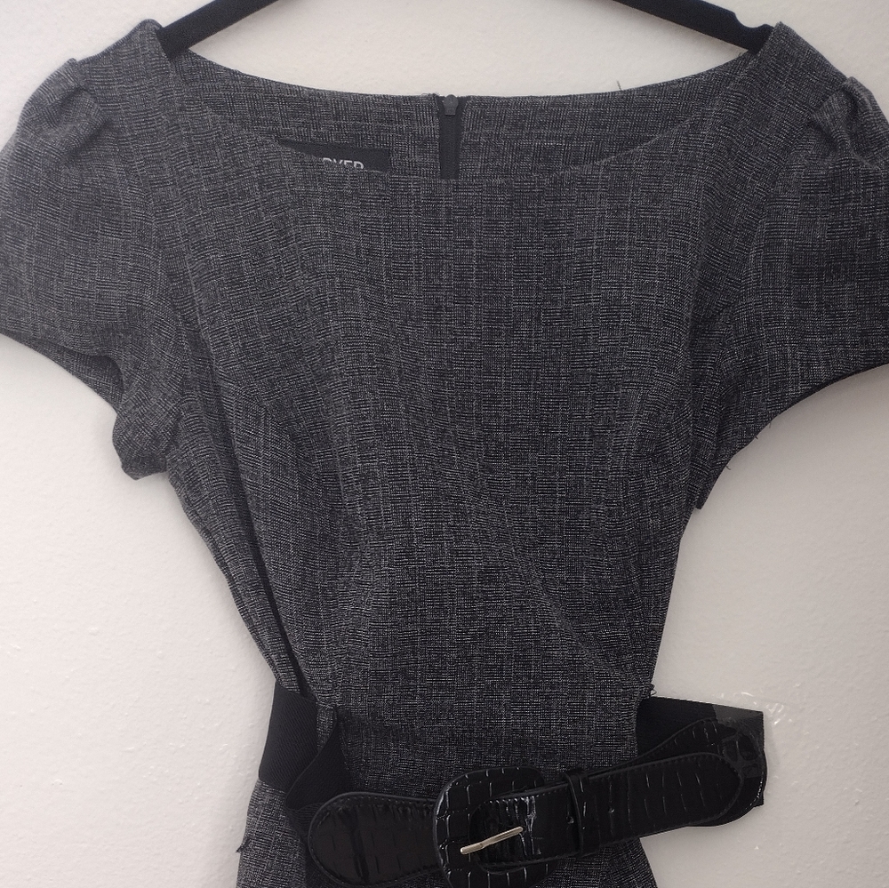 Belted Knee Length Dress